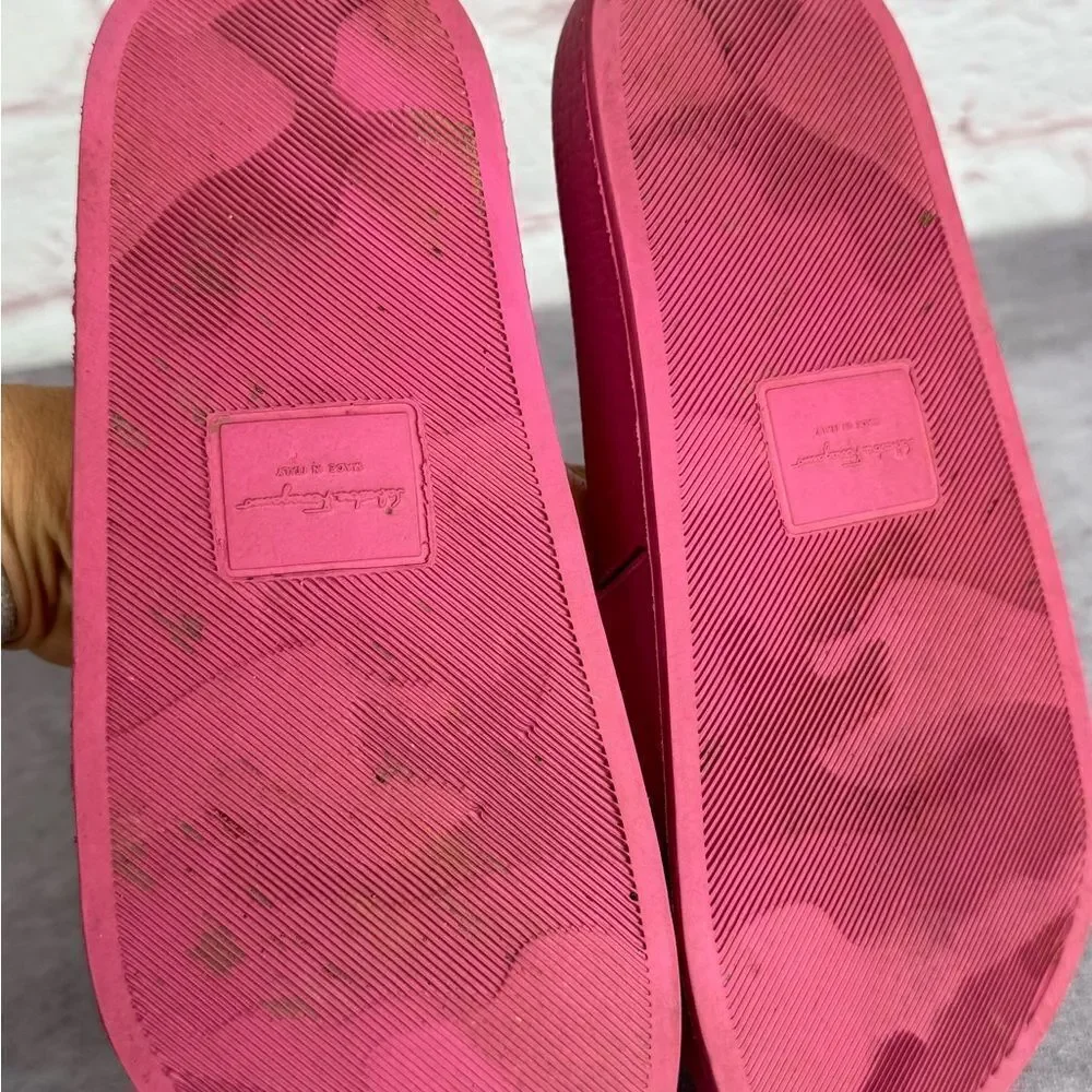 Salvatore Ferragamo Groove Pool Slides Pink 5